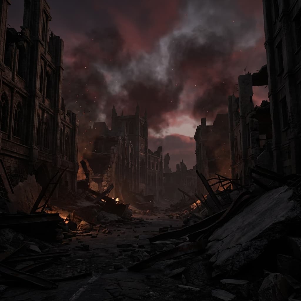 Gears of War E-Day Destroyed City